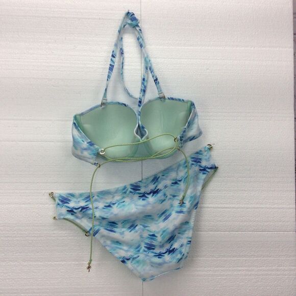 Victoria's Secret The Knockout 2 Pc Bikini Tie Dye Beach Top Size 34D Bottom Lg - Picture 11 of 12